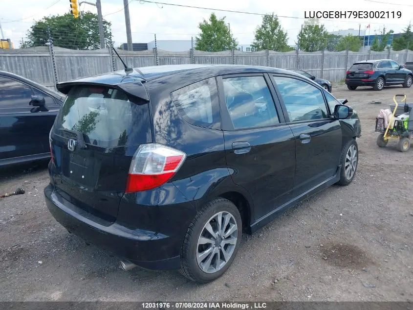 2014 Honda Fit VIN: LUCGE8H79E3002119 Lot: 12031976