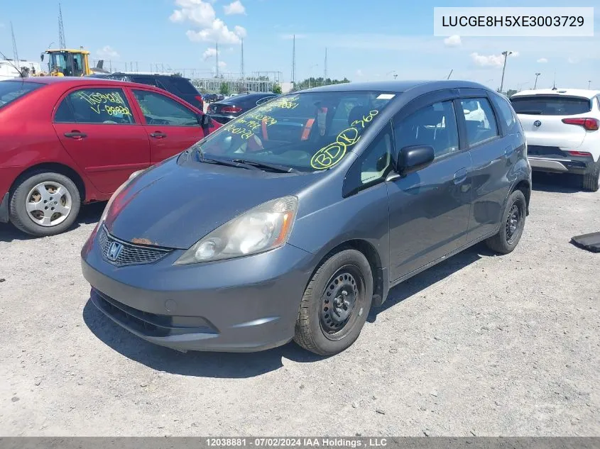 LUCGE8H5XE3003729 2014 Honda Fit