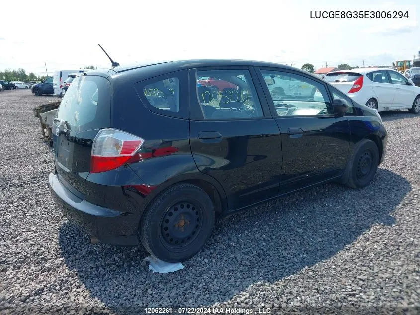 2014 Honda Fit VIN: LUCGE8G35E3006294 Lot: 12052261