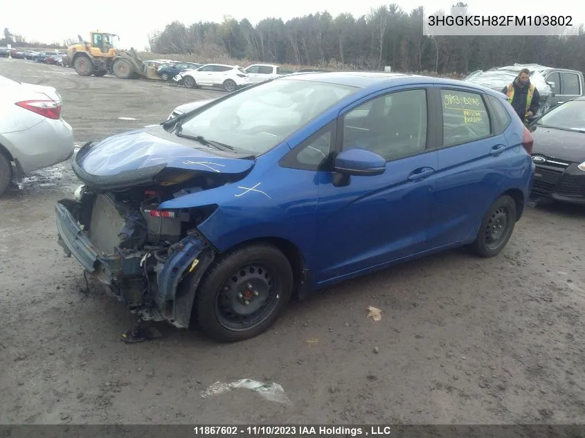 3HGGK5H82FM103802 2015 Honda Fit Ex/Ex-L