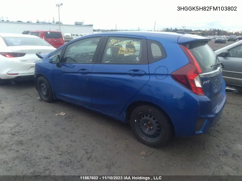 3HGGK5H82FM103802 2015 Honda Fit Ex/Ex-L