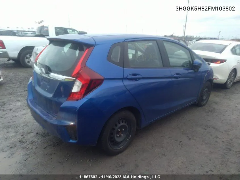 3HGGK5H82FM103802 2015 Honda Fit Ex/Ex-L