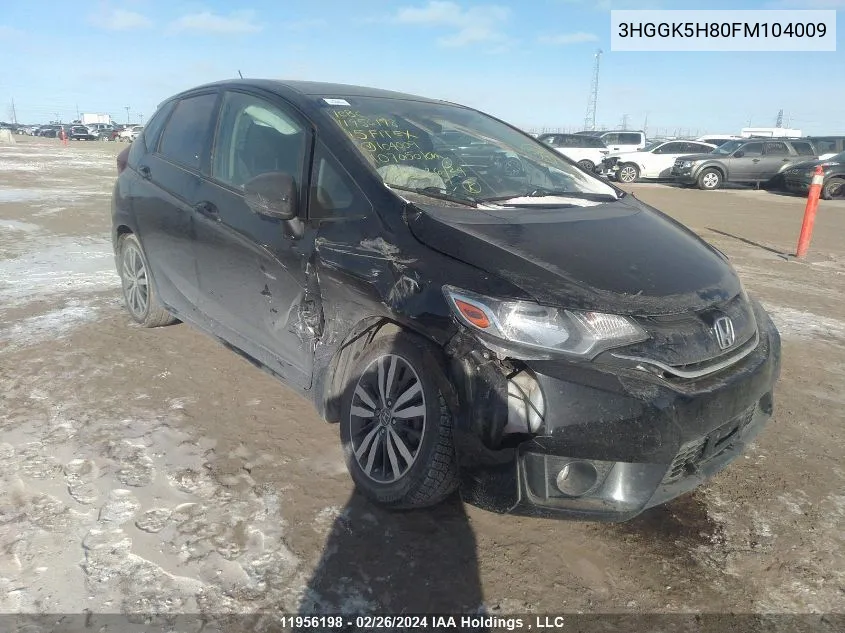 2015 Honda Fit Ex/Exl VIN: 3HGGK5H80FM104009 Lot: 11956198