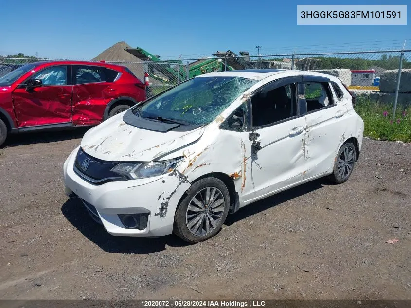 3HGGK5G83FM101591 2015 Honda Fit