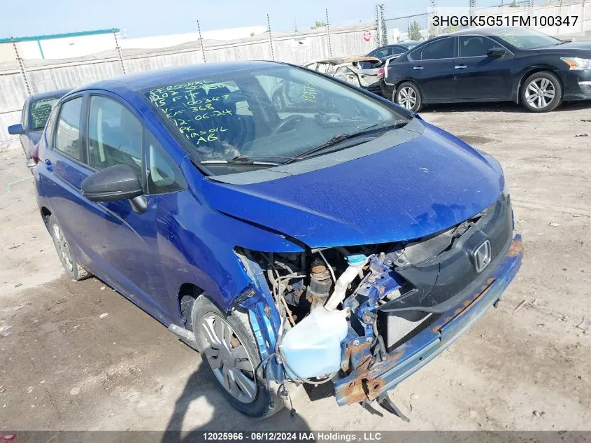 3HGGK5G51FM100347 2015 Honda Fit