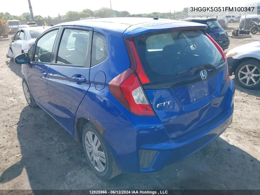 3HGGK5G51FM100347 2015 Honda Fit