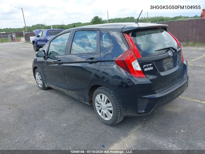 2015 Honda Fit VIN: 3HGGK5G50FM104955 Lot: 12045156