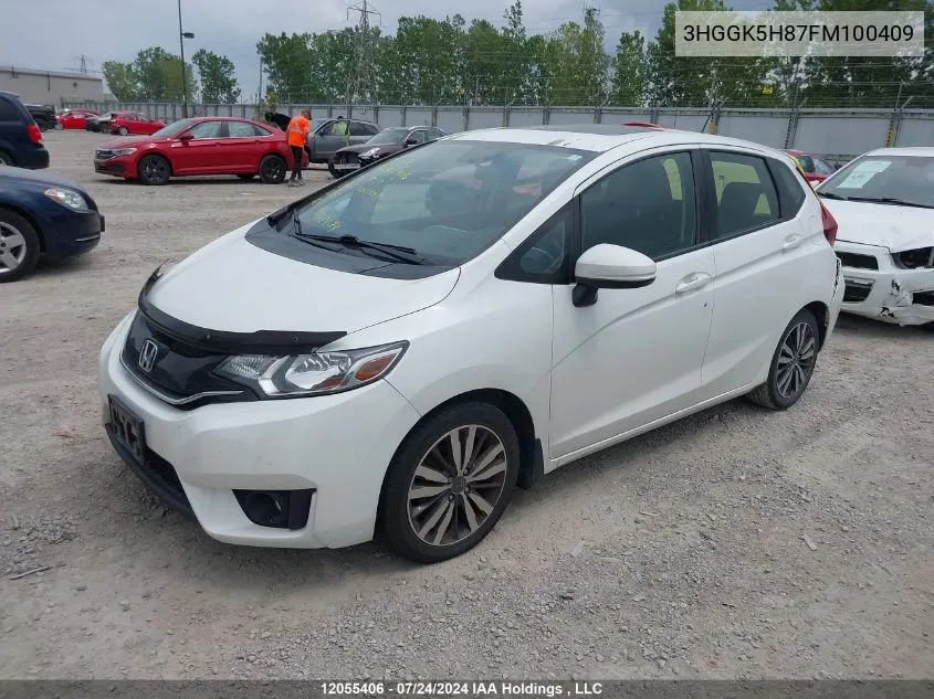 2015 Honda Fit VIN: 3HGGK5H87FM100409 Lot: 12055406