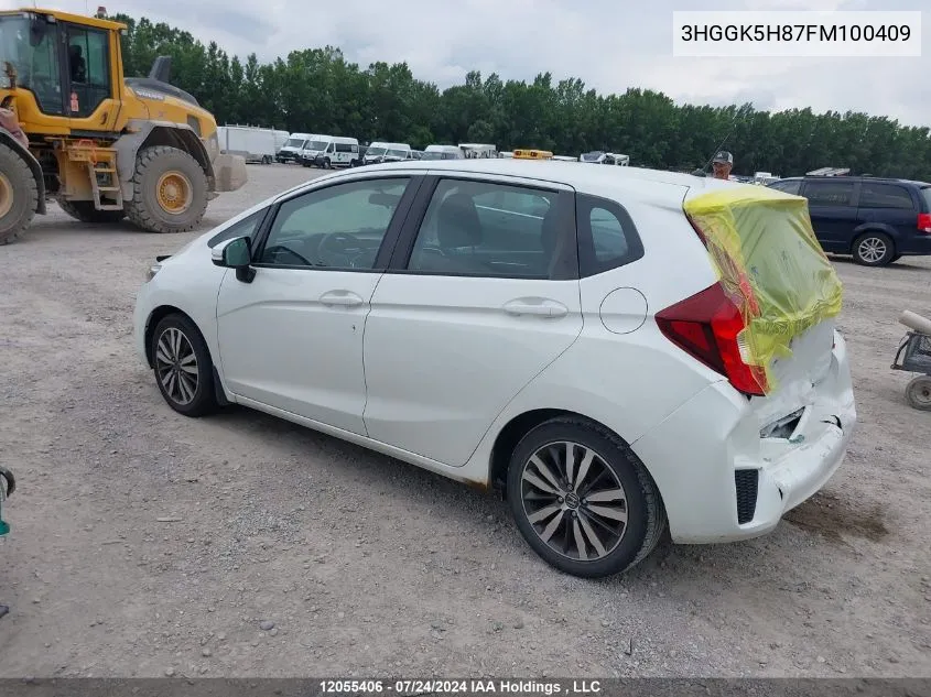 2015 Honda Fit VIN: 3HGGK5H87FM100409 Lot: 12055406