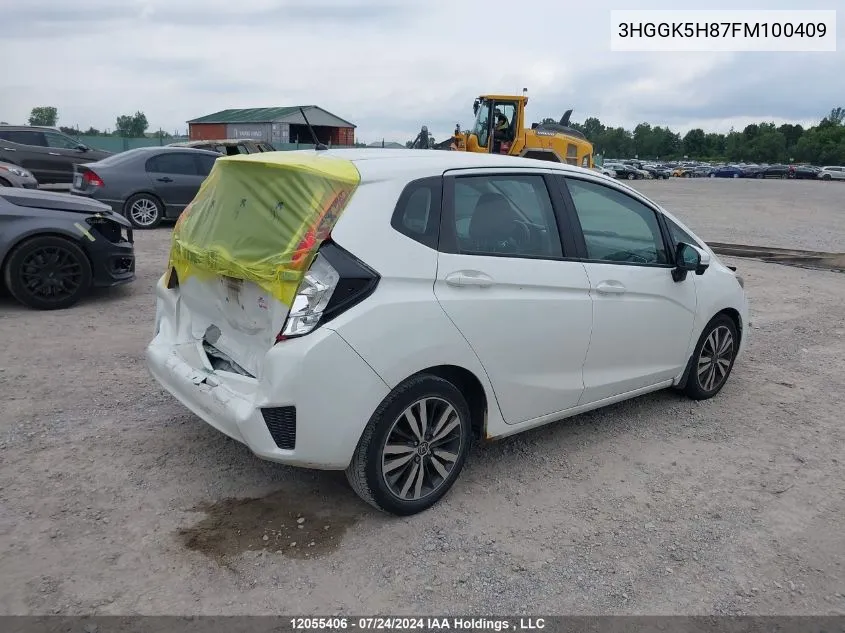 2015 Honda Fit VIN: 3HGGK5H87FM100409 Lot: 12055406