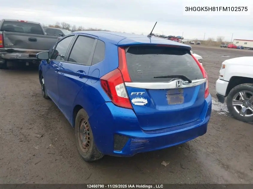 3HGGK5H81FM102575 2015 Honda Fit Ex/Ex-L Navi