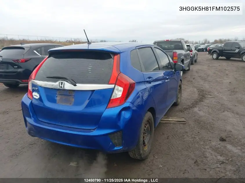 3HGGK5H81FM102575 2015 Honda Fit Ex/Ex-L Navi