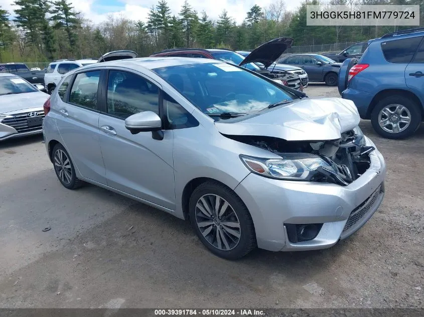 2015 Honda Fit Ex/Ex-L VIN: 3HGGK5H81FM779724 Lot: 39391784