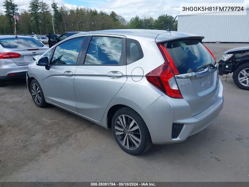 2015 Honda Fit Ex/Ex-L VIN: 3HGGK5H81FM779724 Lot: 39391784