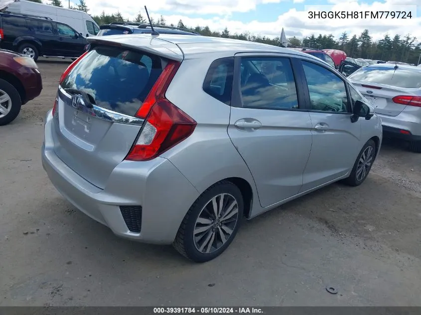 2015 Honda Fit Ex/Ex-L VIN: 3HGGK5H81FM779724 Lot: 39391784