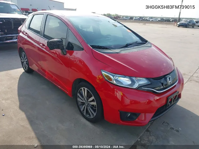 2015 Honda Fit Ex/Ex-L VIN: 3HGGK5H83FM739015 Lot: 39395969