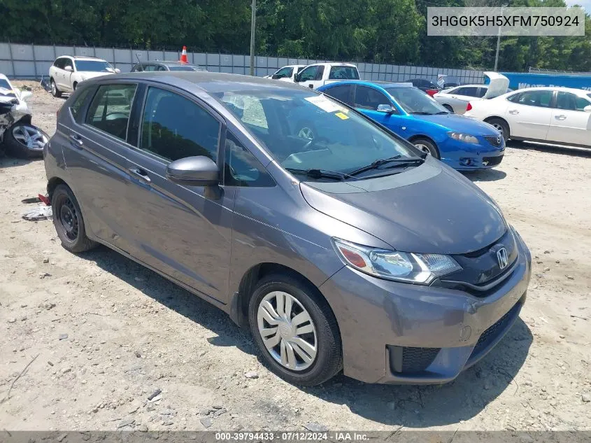 2015 Honda Fit Lx VIN: 3HGGK5H5XFM750924 Lot: 39794433