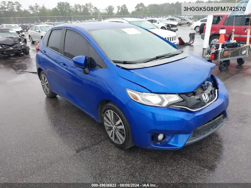 3HGGK5G80FM742570 2015 Honda Fit Ex