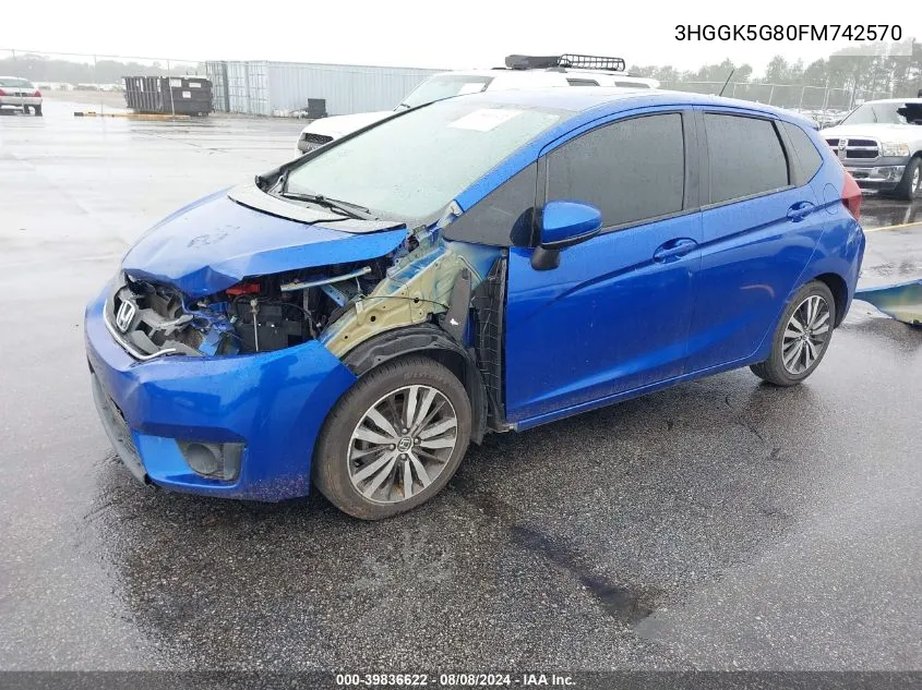 3HGGK5G80FM742570 2015 Honda Fit Ex