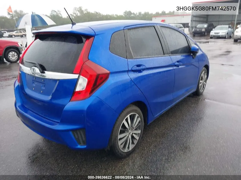 3HGGK5G80FM742570 2015 Honda Fit Ex