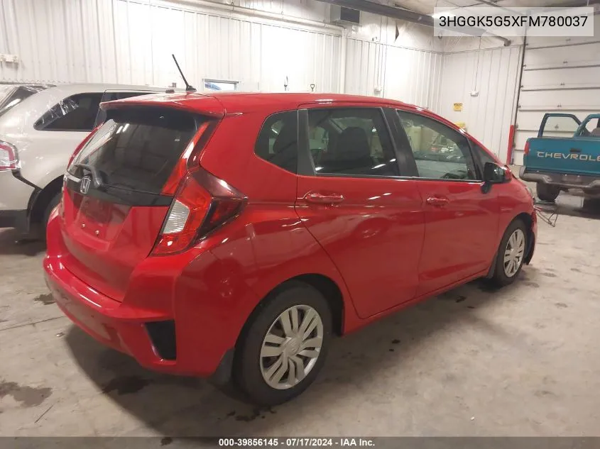 3HGGK5G5XFM780037 2015 Honda Fit Lx