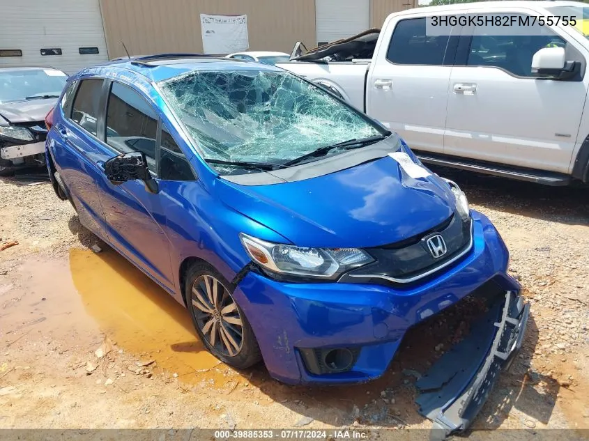 2015 Honda Fit Ex/Ex-L VIN: 3HGGK5H82FM755755 Lot: 39885353