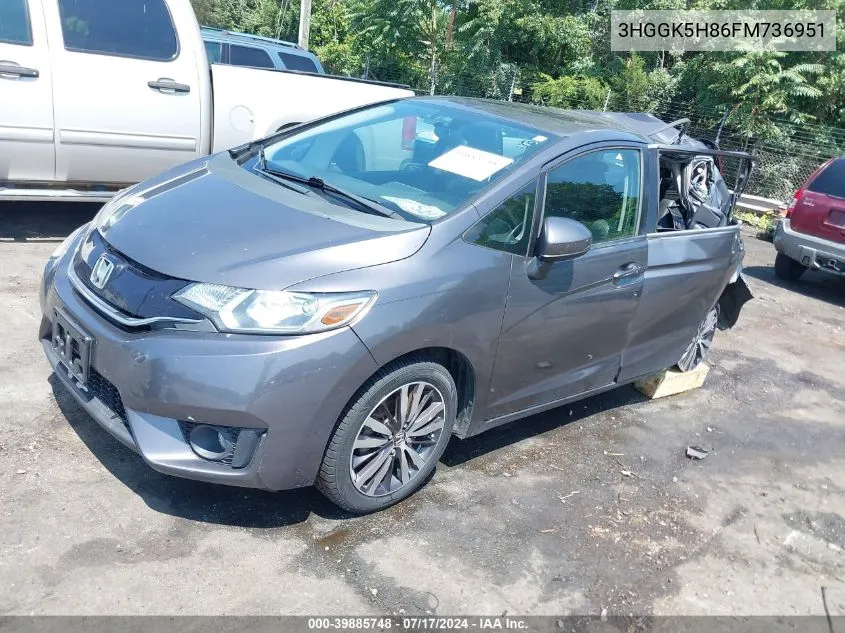 3HGGK5H86FM736951 2015 Honda Fit Ex/Ex-L