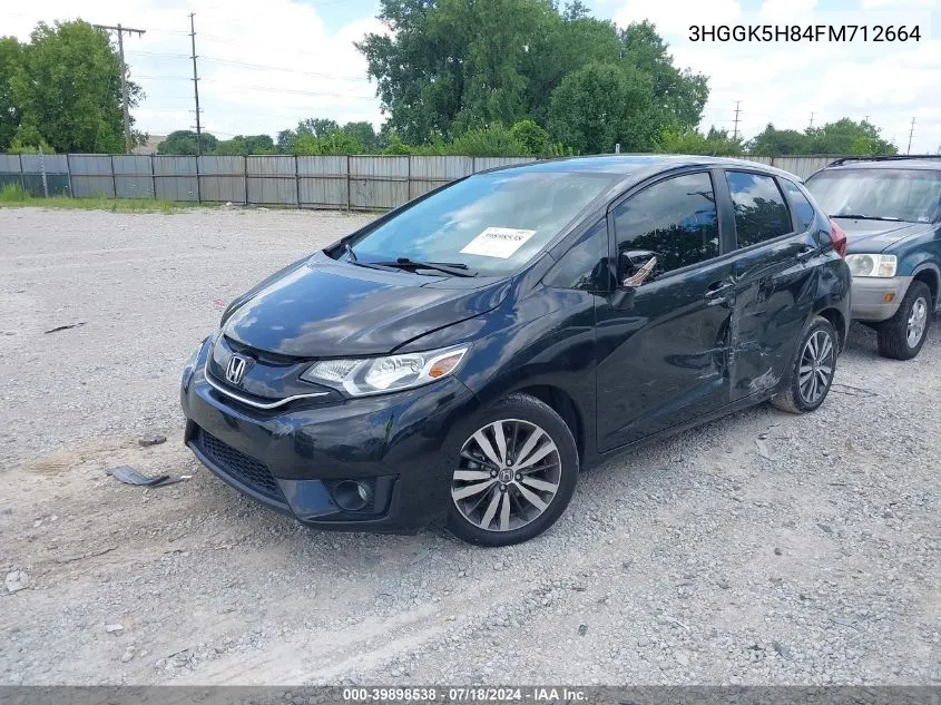 2015 Honda Fit Ex/Ex-L VIN: 3HGGK5H84FM712664 Lot: 39898538