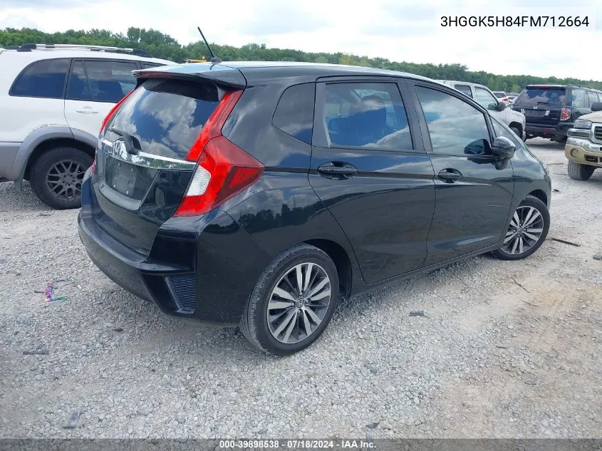 2015 Honda Fit Ex/Ex-L VIN: 3HGGK5H84FM712664 Lot: 39898538