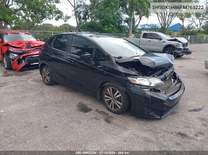 2015 Honda Fit Ex/Ex-L VIN: 3HGGK5H86FM765222 Lot: 39902254