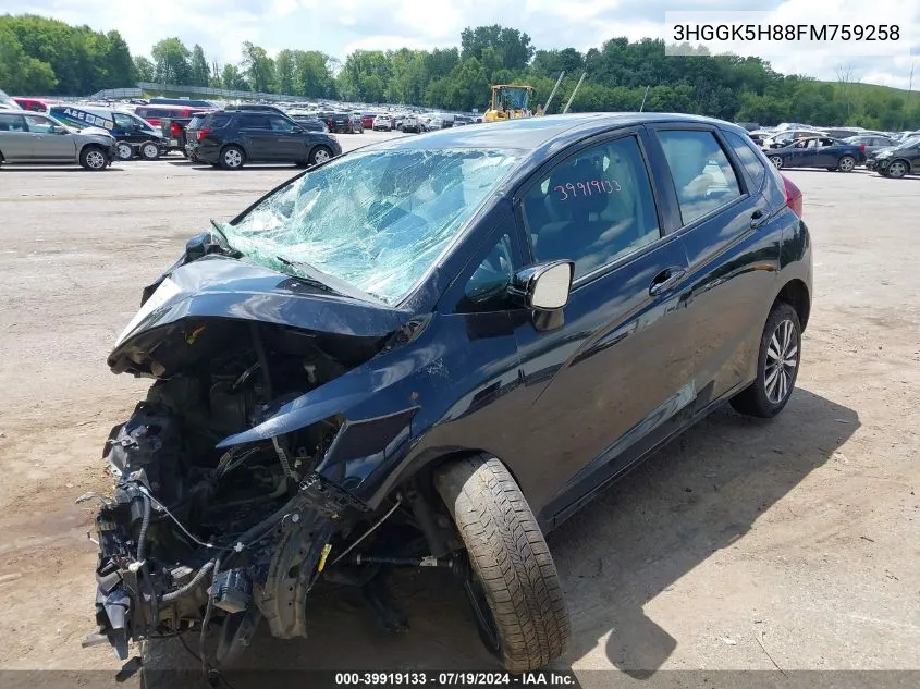 3HGGK5H88FM759258 2015 Honda Fit Ex/Ex-L