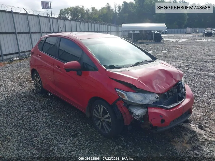 3HGGK5H80FM748688 2015 Honda Fit Ex/Ex-L