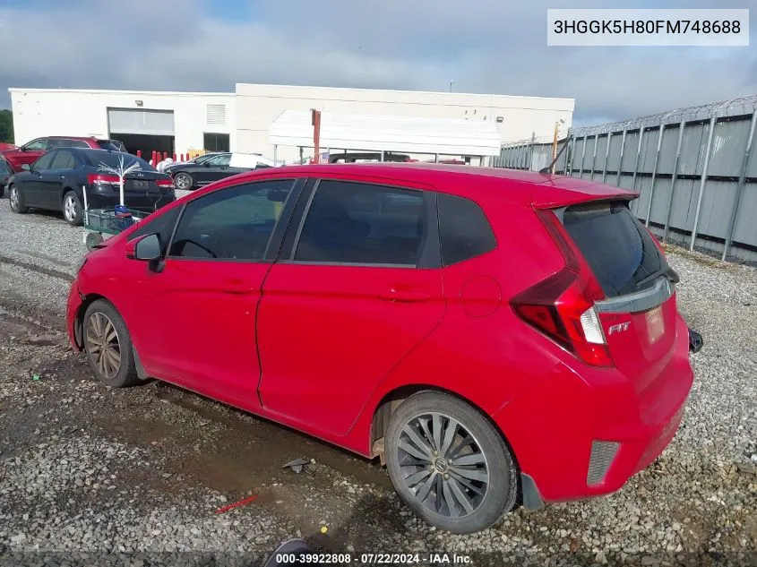 3HGGK5H80FM748688 2015 Honda Fit Ex/Ex-L