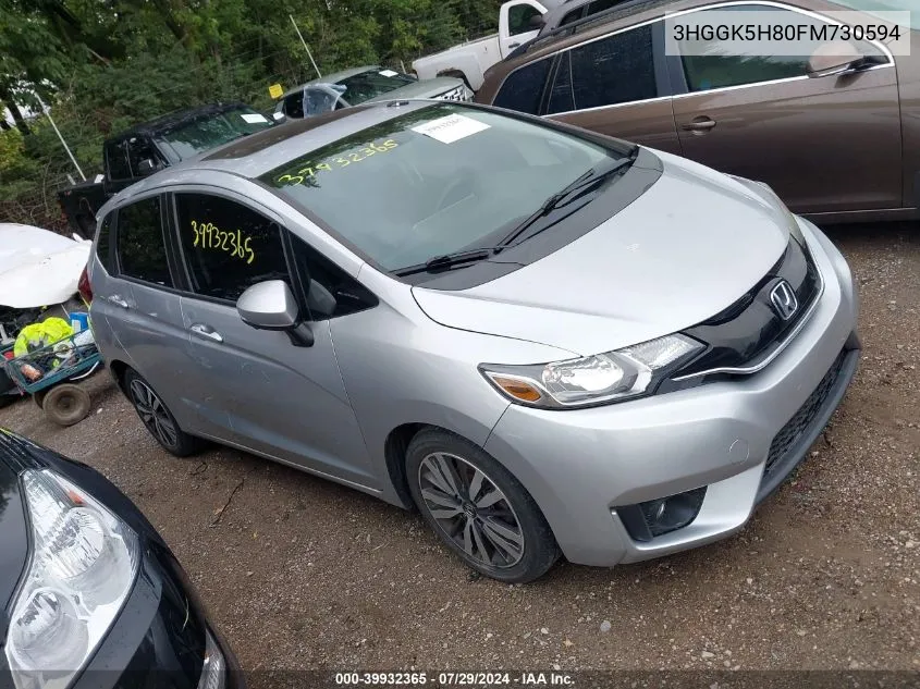 2015 Honda Fit Ex/Ex-L VIN: 3HGGK5H80FM730594 Lot: 39932365