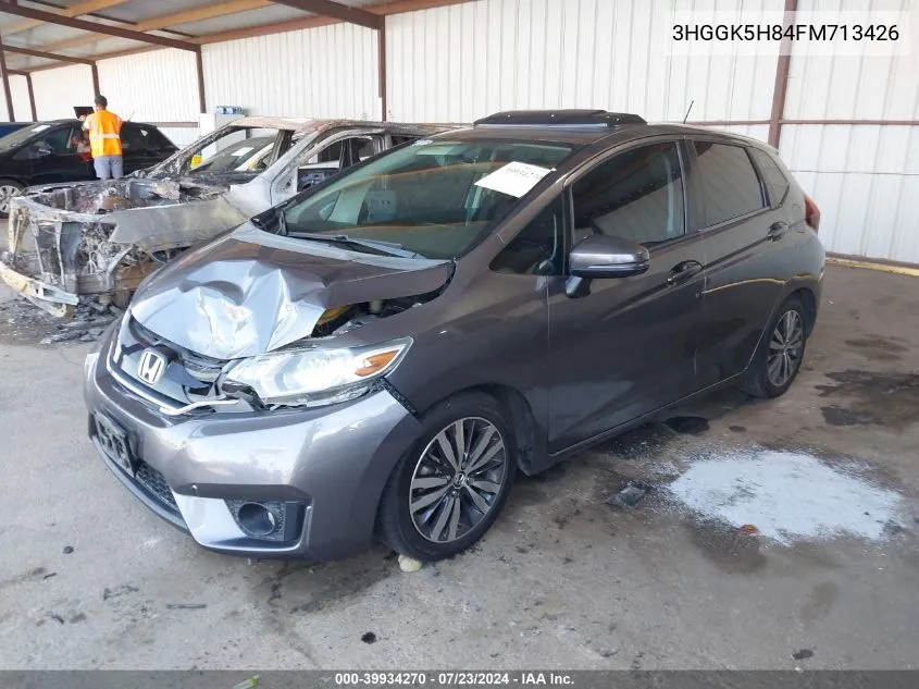 2015 Honda Fit Ex/Ex-L VIN: 3HGGK5H84FM713426 Lot: 39934270