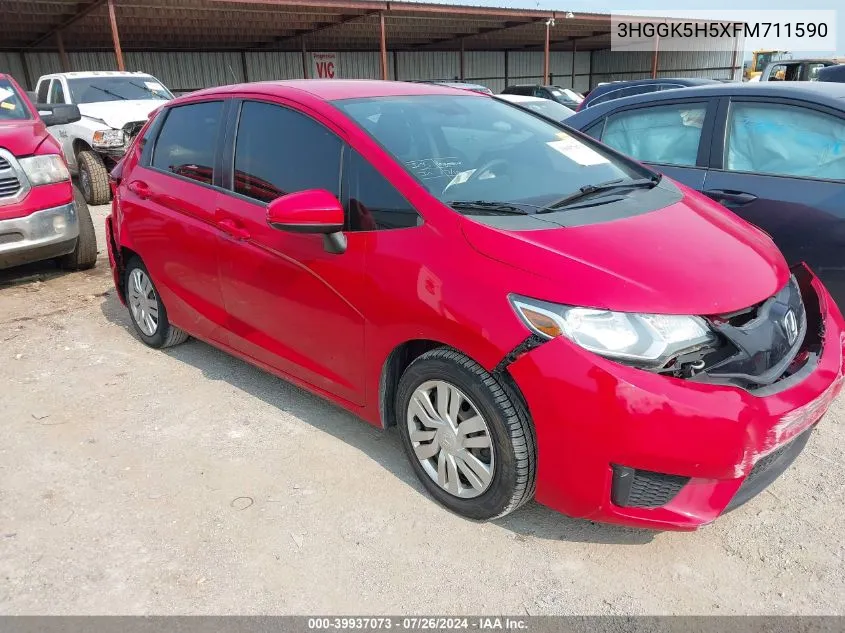 2015 Honda Fit Lx VIN: 3HGGK5H5XFM711590 Lot: 39937073