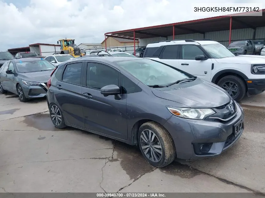 2015 Honda Fit Ex/Ex-L VIN: 3HGGK5H84FM773142 Lot: 39940700