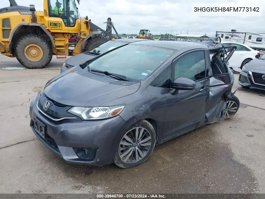 2015 Honda Fit Ex/Ex-L VIN: 3HGGK5H84FM773142 Lot: 39940700