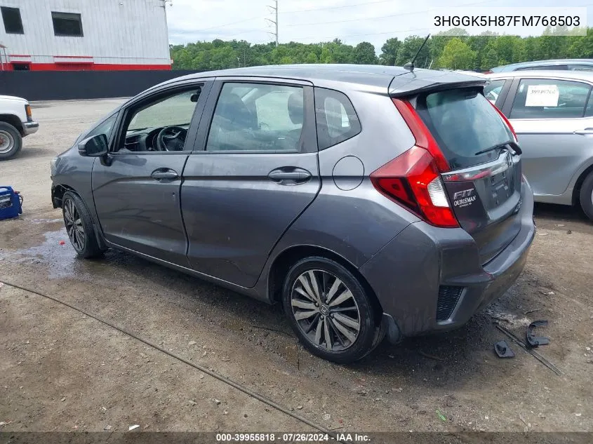 2015 Honda Fit Ex/Ex-L VIN: 3HGGK5H87FM768503 Lot: 39955818