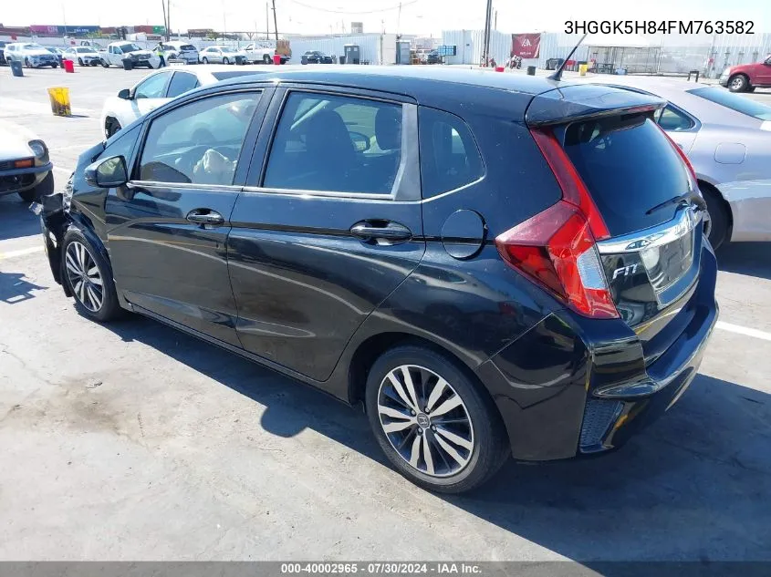 2015 Honda Fit Ex/Ex-L VIN: 3HGGK5H84FM763582 Lot: 40002965