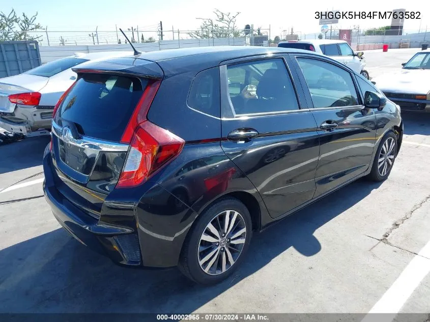 2015 Honda Fit Ex/Ex-L VIN: 3HGGK5H84FM763582 Lot: 40002965