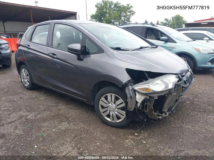 3HGGK5H55FM777819 2015 Honda Fit Lx