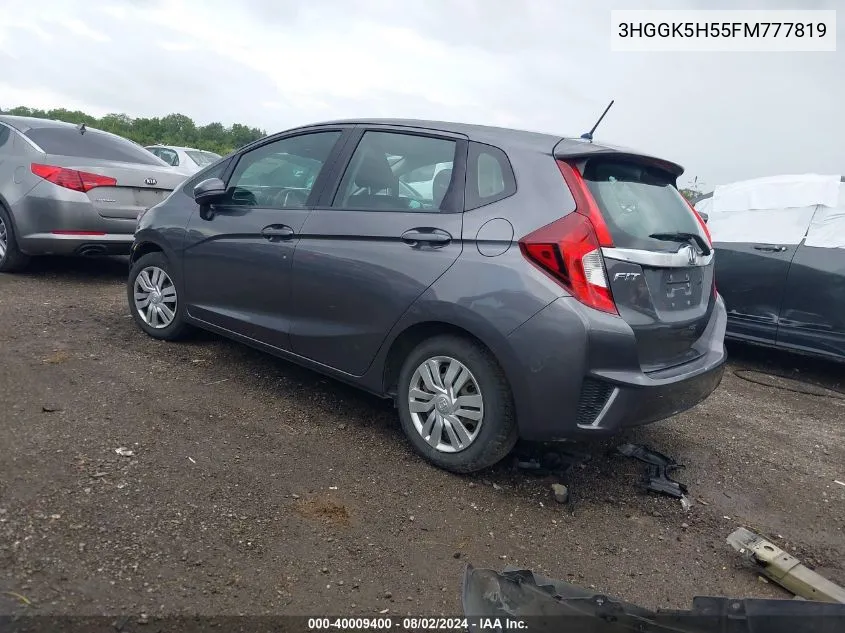 3HGGK5H55FM777819 2015 Honda Fit Lx