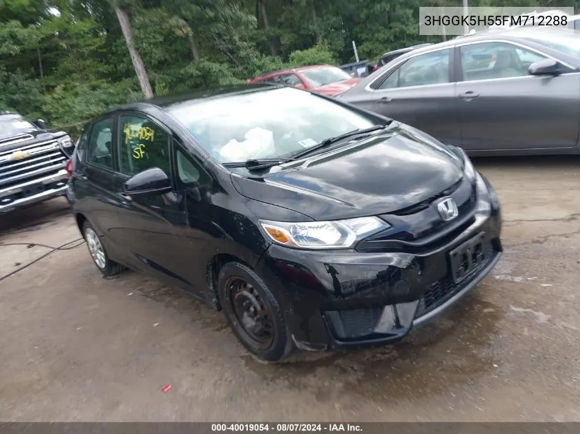 3HGGK5H55FM712288 2015 Honda Fit Lx