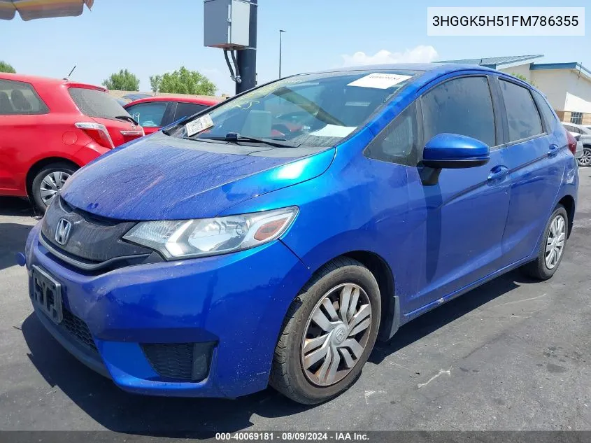 3HGGK5H51FM786355 2015 Honda Fit Lx