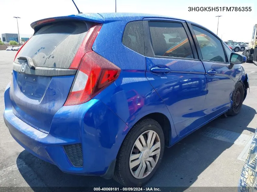 3HGGK5H51FM786355 2015 Honda Fit Lx