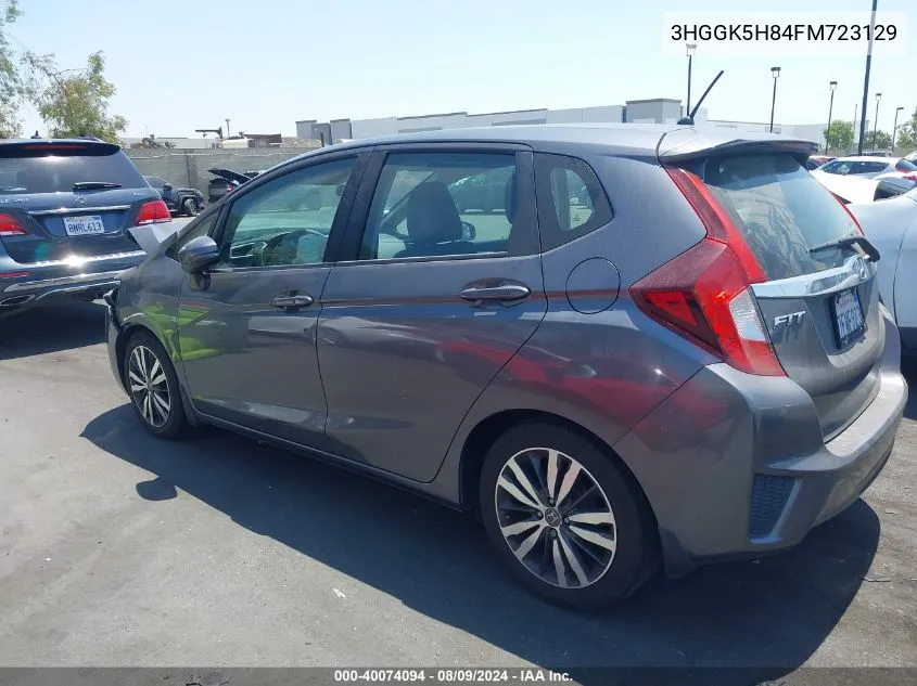 2015 Honda Fit Ex/Exl VIN: 3HGGK5H84FM723129 Lot: 40074094