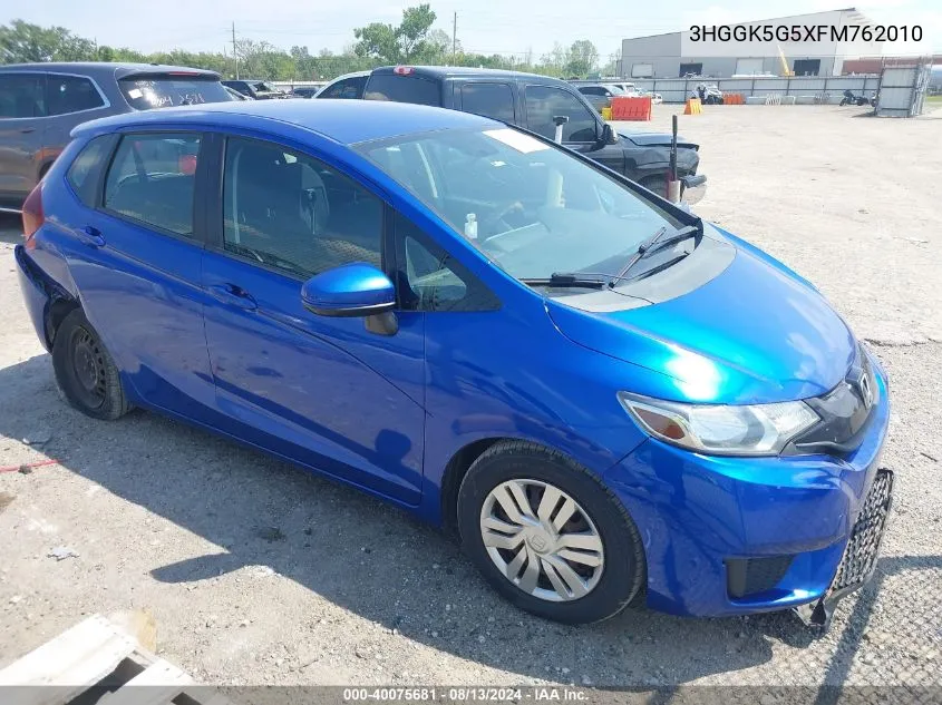 2015 Honda Fit Lx VIN: 3HGGK5G5XFM762010 Lot: 40075681