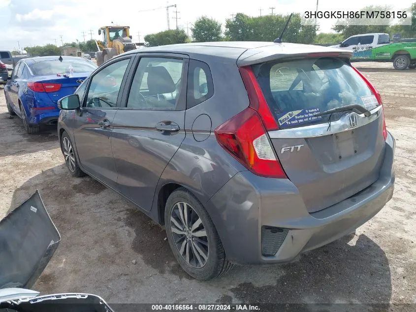 3HGGK5H86FM758156 2015 Honda Fit Ex/Ex-L