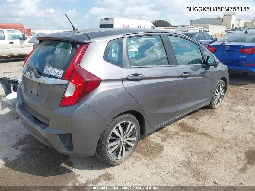 3HGGK5H86FM758156 2015 Honda Fit Ex/Ex-L